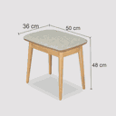 Ver imagem 3 de Banqueta para Penteadeira Liva Verde