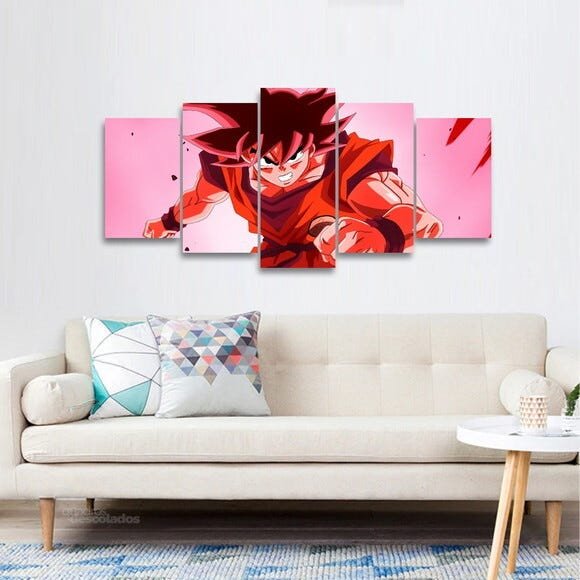 Quadro decorativo Goku Dragon Ball Para Quarto Mosaico - 1