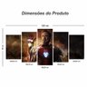 Quadro Homem de Ferro Para Quarto 125x60 Mosaico 5 Peças - 5