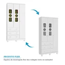 Ver imagem 6 de Guarda Roupa Infantil 3 Portas com Janela 3 Gavetas em MDF Tedy Móveis Peroba