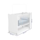 Ver imagem 4 de Quarto Infantil Berço e Cômoda Certificado Inmetro Branco - Qmovi