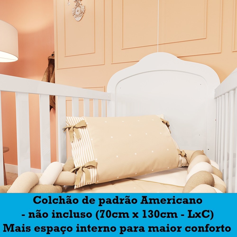 Berço Mini Cama 3 em 1 100% MDF Maya Espresso Móveis - 9