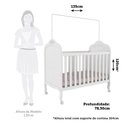 Ver imagem 4 de Berço Mini Cama 3 em 1 100% MDF Maya Espresso Móveis Branco Brilho/Corino