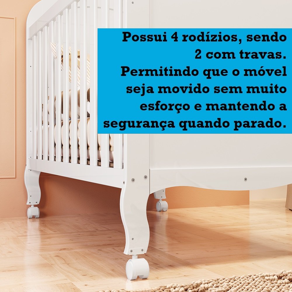 Berço Mini Cama 3 em 1 100% MDF Maya Espresso Móveis - 10