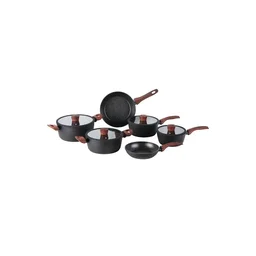 Jogo de Panelas Antiaderente Ceramic Life 6 Peças Sirius Indução Preto 4814/103 Brinox - 1