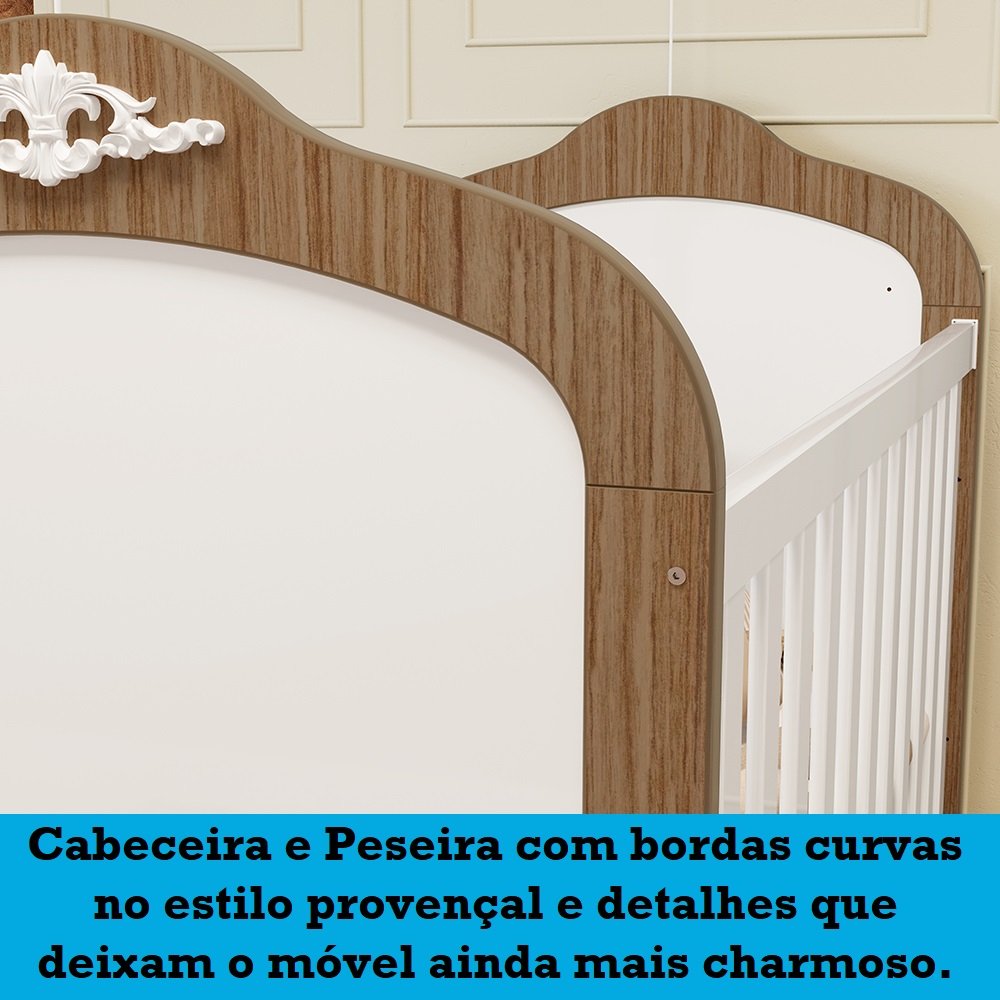 Berço Mini Cama 3 em 1 100% MDF Maya Espresso Móveis - 11