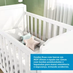 Berço Minicama 2 em 1 Americano 100% MDF Cloe - 11
