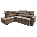 Ver imagem 7 de Sofá de Canto Esquerdo 2,65x2,30m Retrátil e Reclinável com Molas Ensacadas Cama inBox Nobre