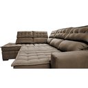 Ver imagem 1 de Sofá de Canto Esquerdo 2,65x2,30m Retrátil e Reclinável com Molas Ensacadas Cama inBox Nobre