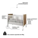 Ver imagem 7 de Berço Mini Cama 2 em 1 Americano em MDF Cloe 
