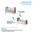 Ver mais imagens de Berço Mini Cama 2 em 1 Americano em MDF Cloe 