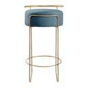 Ver imagem 2 de Banqueta Olivia em Linho e Base Metal Dourado Agarb Decor:linho Azul