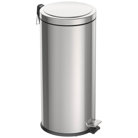 Lixeira em Aço Inox com Pedal 30 Litros - 94538130 - Tramontina Lixeira Aco Inox C/pedal 30lts Tramo