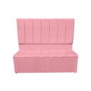 Ver imagem 1 de Jogo Cabeceira e Recamier Baú para Cama Box Casal King 1.95:rosa
