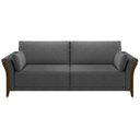 Ver imagem 6 de Sofá Living 3 Lugares 222cm Pés Madeira Roya M22 Linho Cinza Escuro - Mpozenato