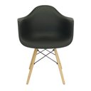 Ver imagem 3 de Cadeira Charles Eames Eiffel Design Wood com Braço - Preto