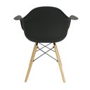 Ver imagem 4 de Cadeira Charles Eames Eiffel Design Wood com Braço - Preto