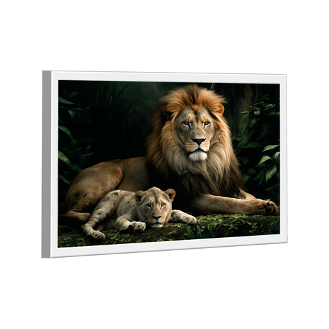 Quadro Pai e Filho na Selva -- Br Artes