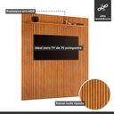 Ver imagem 6 de Conjunto Painel + Rack Lyon + Viena 220cm 3 Gavetas MDP Naturalle Mavaular Móveis