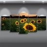 Quadro Mosaico Flores Girassol 5 Peças decorativo Corredor S - 3