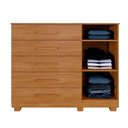 Ver imagem 3 de Cômoda 5 Gavetas 1 Porta 122cm Paris - Benetil Cinamomo