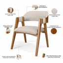 Ver imagem 4 de Conjunto de Jantar Elian 6 Lugares Tampo em Vidro Off White 160cm Lyam Decor