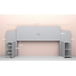 Cabeceira Casal Regulável com Prateleiras Acapulco J&A Móveis - 2