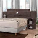 Ver imagem 1 de Cabeceira Casal Regulável com Prateleiras Acapulco J&A Móveis