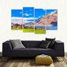 Quadro Decorativo Paisagem Montanha Sala Em Tecido 4 Peças 1 - 1