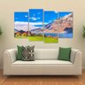 Quadro Decorativo Paisagem Montanha Sala Em Tecido 4 Peças 1 - 3