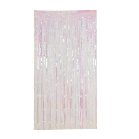 Cortina Decorativa Franja Metalizada Silverfestas Furta Cor 100x200cm