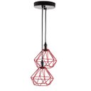 Ver imagem 1 de Lustre com 2 Pendentes Diamante - Vermelho - 2-2100-2