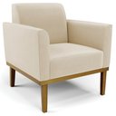 Ver imagem 6 de Sofá Namoradeira e 2 Poltronas Base Madeira Castanho Maressa Suede Bege - Ibiza