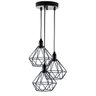 Lustre com 3 Pendentes Diamante - Preto - 3-2100-3 - 1