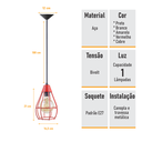 Ver imagem 3 de Pendente Aramado Gota - Vermelho - 2800-2