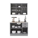Ver imagem 3 de Cozinha Compacta Bariloche 6 Portas 2 Gavetas 100% MDF Titânio Fosco - Indékes