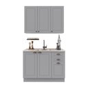 Ver imagem 1 de Cozinha Compacta Bariloche 6 Portas 2 Gavetas 100% MDF Titânio Fosco - Indékes