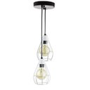 Ver imagem 1 de Lustre com 2 Pendentes Aramados Gota - Branco - 2-2800-4