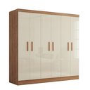 Ver imagem 3 de Guarda-Roupa Casal 6 Portas e 2 Gavetas Cancun Off White/Cinamomo