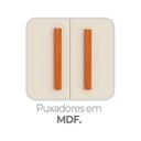 Ver mais imagens de Guarda-Roupa Casal 6 Portas e 2 Gavetas Cancun Off White/Cinamomo