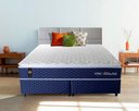 Ver imagem 3 de Cama Box King Lagras com Colchão Molas Ensacadas 193x203x66 Azul