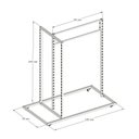 Ver imagem 3 de Expositor Central para Loja Cremalheira Mult. com Rodizio 150x130x70 Cm Comac