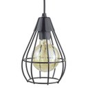 Ver imagem 2 de Lustre com 3 Pendentes Aramados Gota - Preto - 3-2800-3