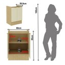 Ver imagem 3 de Balcão com Rodapé 2 Portas e 1 Prateleira 60cm Nanda TM4210 Nature/Arenas