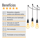 Ver imagem 3 de Lustre Aranha com 3 Pendentes - 3-2510