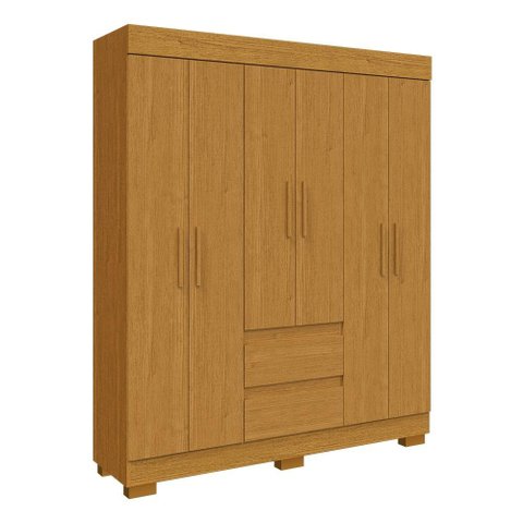 Guarda Roupa Casal 6 Portas 2 Gavetas Maya Acp Móveis Cinamomo
