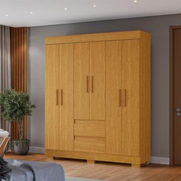 Guarda Roupa Casal 6 Portas 2 Gavetas Maya Acp Móveis Cinamomo - 2