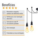 Ver imagem 3 de Lustre Aranha como 4 Pendentes - 4-2510