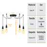 Lustre Aranha como 4 Pendentes - 4-2510 - 2