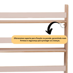 Revisteiro Estante Prateleira Infantil para Livros 70x70 Cm - Rosa - 4
